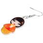 WEVENI Acrylic Japanese Kimono Girl Doll Earrings Dangle Drop Cute Jewelry For Women Girls Novelty Gifts
