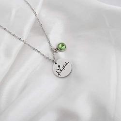 FUSTMW Vegan Heartbeat Symbol Necklace Vegetarian Gift Green Rhinestone Vegan Jewelry Animal Rights Gifts for Animal Lover