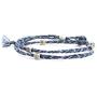 Wakami Double Wrap Bracelet | Handmade Boho Jewelry For Women & Men | Charm Bracelet, Waxed Thread And Zinc Alloy Metal Beads, Fair Trade, 6-10in - Hippie Bracelets.