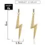Cathercing Punk Gold Lightning Bolt Dangle Earrings for Women Teen Girls Thick Gold Earrings Large Hypoallergenic Statement Earrings Fashion Jewelry Daily Gift for Her Cathercing Punk Gold Lightning Bolt Dangle Earrings for Women Teen Girls Thick Gold Earrings Large Hypoallergenic Statement Earrings Fashion Jewelry Daily Gift for Her