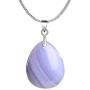 iSTONE 925 Sterling Silver Natural Gemstone Ladies Pendant Necklace, Gemstone Birthstone with 18'' Silver Chain