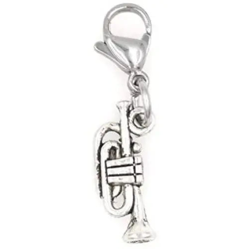 Its All About...You! Mini Trumpet Instrument Clip on Charm Perfect for Necklaces Bracelets 101Y Its All About...You! Mini Trumpet Instrument Clip on Charm Perfect for Necklaces Bracelets 101Y