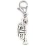 Its All About...You! Mini Trumpet Instrument Clip on Charm Perfect for Necklaces Bracelets 101Y