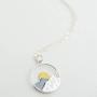 Olbye Women Mountain Necklace Sun Wave Pendant Necklaces for Women and Girls Traveler Gifts Mountain Charm Necklace Jewelry (Silver 5)
