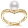 DENGGUANG Pearl Rings Adjustable Freshwater Cultured Pearl Open Ring with Cubic Zirconia Jewelry Gift for Women Girls Wife DENGGUANG Pearl Rings Adjustable Freshwater Cultured Pearl Open Ring with Cubic Zirconia Jewelry Gift for Women Girls Wife