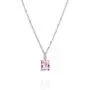Rose Crystal Necklace on a Plated Silver Chain With Inspirational Message Card Swarovski Crystal Pendant Necklace 17.5 Inch for Women Girls