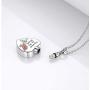 Cremation Jewelry for Ashes, Urn Necklaces for Women Men 925 Sterling Silver Sunflower Necklace Pendant with Swarovski Crystal Engraved Forever in My Heart Memorial Loved Ones Ashes Mini Keepsake