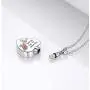 Cremation Jewelry for Ashes, Urn Necklaces for Women Men 925 Sterling Silver Sunflower Necklace Pendant with Swarovski Crystal Engraved Forever in My Heart Memorial Loved Ones Ashes Mini Keepsake