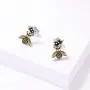 Nofade Silver Cute Flower Bumble Bee Earrings Studs for Women Teen Girls 925 Sterling Silver & Brass Small Animal Studs Earrings Hypoallergenic Earrings for Sensitive Ears Nofade Silver Cute Flower Bumble Bee Earrings Studs for Women Teen Girls 925 Sterling Silver & Brass Small Animal Studs Earrings Hypoallergenic Earrings for Sensitive Ears