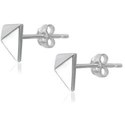 River Island Sterling Silver Stud Earrings. Available in Sterling Silver, Rose and Yellow Gold. | Variety of Shapes.