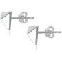 River Island Sterling Silver Stud Earrings. Available in Sterling Silver, Rose and Yellow Gold. | Variety of Shapes.