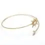 YouU 2 Pcs Boho Simple Metal Women Upper Arm Bangle Bracelet Star Moon Open Cuff Armband Armlet Jewelry Gold with Storage Box