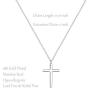 Glimmerst Cross Pendant Necklace, 18K Gold Plated Stainless Steel Cross Necklace Simple Small Tiny Cross Pendant Christian Necklace for Women Girls