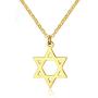 AILUOR 18K Gold Plated Megan Star of David Pendant Necklaces, Six Pointed Megan Star Jewish Israel Jewelry for Women/Men Hip Hop Jewelry