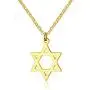 AILUOR 18K Gold Plated Megan Star of David Pendant Necklaces, Six Pointed Megan Star Jewish Israel Jewelry for Women/Men Hip Hop Jewelry
