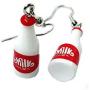 YONYou 2 pairs Funny Cartoon Milk Bottle Drop Earring,Creative Wine Bottle Resin Personality Dangle Earring Party Jewelry