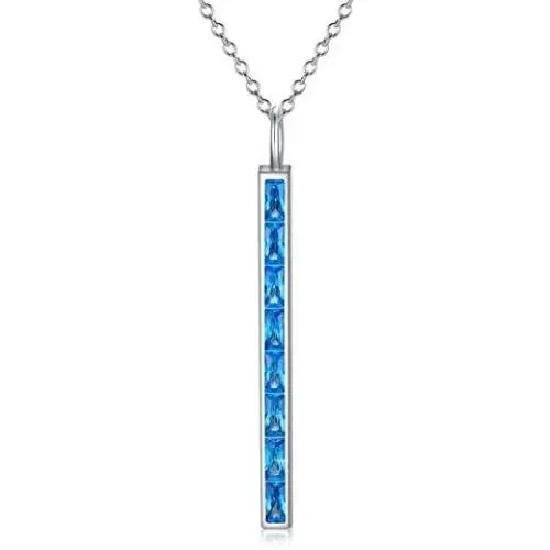 TOUPOP s925 Sterling Silver Crystal Birthstone Vertical Bar Pendant Necklace Jewelry Gifts for Women Teen Girls Birthday TOUPOP s925 Sterling Silver Crystal Birthstone Vertical Bar Pendant Necklace Jewelry Gifts for Women Teen Girls Birthday