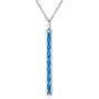 TOUPOP s925 Sterling Silver Crystal Birthstone Vertical Bar Pendant Necklace Jewelry Gifts for Women Teen Girls Birthday