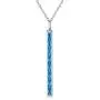 TOUPOP s925 Sterling Silver Crystal Birthstone Vertical Bar Pendant Necklace Jewelry Gifts for Women Teen Girls Birthday TOUPOP s925 Sterling Silver Crystal Birthstone Vertical Bar Pendant Necklace Jewelry Gifts for Women Teen Girls Birthday