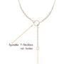 Unicra Simple Ring Necklace Gold Y-Necklace Chain Bar Pendant Necklaces Jewelry for Women and Girls