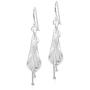 Captivating Flower Pod Calla Lily Floral .925 Sterling Silver Dangle Earrings