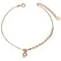 Real 18K Rose Gold Heart Bracelet with Beads Christmas Anniversary Women Jewelry Gifts for Her, Wife, Mother, 6.3''+1.2'' Real 18K Rose Gold Heart Bracelet with Beads Christmas Anniversary Women Jewelry Gifts for Her, Wife, Mother, 6.3''+1.2''