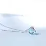 JEWME 925 Sterling Silver Mermaids Tears Necklace Crystal Teardrops Collarbone Chain Fishtail Pendant Jewelry Gift JEWME 925 Sterling Silver Mermaids Tears Necklace Crystal Teardrops Collarbone Chain Fishtail Pendant Jewelry Gift
