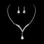 Yikisdy Bride Wedding Necklace Earrings Set Silver Crystal Jewelry Sets Bridal Neck Chain Jewelry Rhinestone Pendant Necklace Accessories Gifts for Women and Girls (Set of 3, 1 necklace and 2 earrings) Yikisdy Bride Wedding Necklace Earrings Set Silver Crystal Jewelry Sets Bridal Neck Chain Jewelry Rhinestone Pendant Necklace Accessories Gifts for Women and Girls (Set of 3, 1 necklace and 2 earrings)