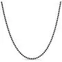 Bling Jewelry 3MM Stainless Steel Plated Black Shot Beaded Ball Chain Necklace for Men Teen 18 Women 20 22 24 30 Inch