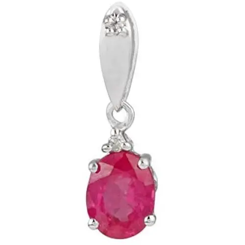 Spectrum Jewels Genuine Oval Shaped Ruby Gemstone 14K White Gold Charm Pendant Handmade Jewelry Spectrum Jewels Genuine Oval Shaped Ruby Gemstone 14K White Gold Charm Pendant Handmade Jewelry