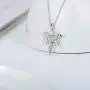 WINNICACA Sterling Silver Caduceus Angel Wings Nurse Necklace Stethoscope Necklaces for Graduation Birthday Nurses Day Gift for Her,18+2 Inch Rolo Chain