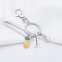 UJIMS IVF Gift Infertility Fearless Keychain with Pineapple Charm TTC Jewelry Encouragement Gift