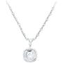Jewelry Sets Necklace Ring Earrings Set 18k White Gold Plated Halo Teardrop Pendant Necklace Round Cut Cubic Zirconia for Women Girls Wedding Party Gift