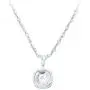 Jewelry Sets Necklace Ring Earrings Set 18k White Gold Plated Halo Teardrop Pendant Necklace Round Cut Cubic Zirconia for Women Girls Wedding Party Gift