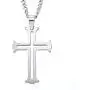 Mens Tungsten Cut-out Cross Pendant Necklace