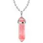 6 Facet Natural Prism Stone Rose Quartz Pendant Necklace Adjustable Hexagonal Crystal Pointed Wire Wrapped Healing Necklace for Men Women Girl Boy Geometric Jewelry Gift 6-7Pcs 6 Facet Natural Prism Stone Rose Quartz Pendant Necklace Adjustable Hexagonal Crystal Pointed Wire Wrapped Healing Necklace for Men Women Girl Boy Geometric Jewelry Gift 6-7Pcs