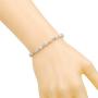 WeimanJewelry Real Gold Plated Adjustable Teardrop and Round Cut CZ Cubic Zirconia Bridal Chain Bracelet for Women