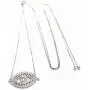 Silver Plated Evil Eye Adjustable Necklace Novelty Jewelry for Women