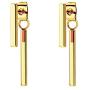 León Jewelry Bar Strips Dangle Drop Front Back Stud Earrings Stainless Steel Women Ear Lobe Piercing