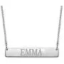 MyNameNecklace Personalized Bar Pendant Necklace Precious Metal Silver 925 Engraved with Any Name Letter Symbols-Jewelry Gift for Her