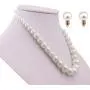 HAPPYAN Handmade Faux Pearl Necklace and Clip on Earrings Jewelry Sets for Women Bib Choker Collar Necklace