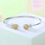 KOAEM Silver 3D Dolphin Bracelet Elegant Green/Blue/Pink Crystal Spring Bangle Gift for Friend Sister Mom Wife Daughter