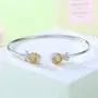 KOAEM Silver 3D Dolphin Bracelet Elegant Green/Blue/Pink Crystal Spring Bangle Gift for Friend Sister Mom Wife Daughter