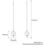 HZJCC White gold plated Cat dangle Earrings for women long chain drop earrings Tassels Jewelry HZJCC White gold plated Cat dangle Earrings for women long chain drop earrings Tassels Jewelry