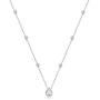 espere Sterling Silver Waterdrop Pear Shape Pendant Droplet Necklace