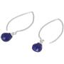 NOVICA Sterling Silver and Lapis Lazuli Dangle Earrings, Sublime