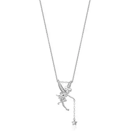 Jewelili Enchanted Disney Fine Jewelry Sterling Silver 1/10 CTTW Tinkerbell Wings Pendant Jewelili Enchanted Disney Fine Jewelry Sterling Silver 1/10 CTTW Tinkerbell Wings Pendant