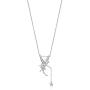 Jewelili Enchanted Disney Fine Jewelry Sterling Silver 1/10 CTTW Tinkerbell Wings Pendant