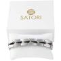 Elegant Satori Magnetic Therapy Bracelet, Jewelry for Arthritic Pain Relief & Improved Joint Motion for Men with Link Adjusting Tool - Unique Mens Gift (Silver Black)