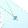 NUOKUN I Love You Mom S925 Sterling Silver Heart Pendant Necklace Mothers Birthday Gift